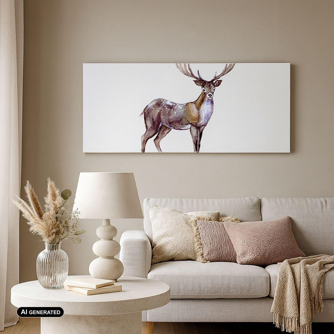 Wandbilder Dekoration Wohnzimmer Liebes Tier Wild Wald Panorama Bilder auf Leinwand 120x50cm Leinwan