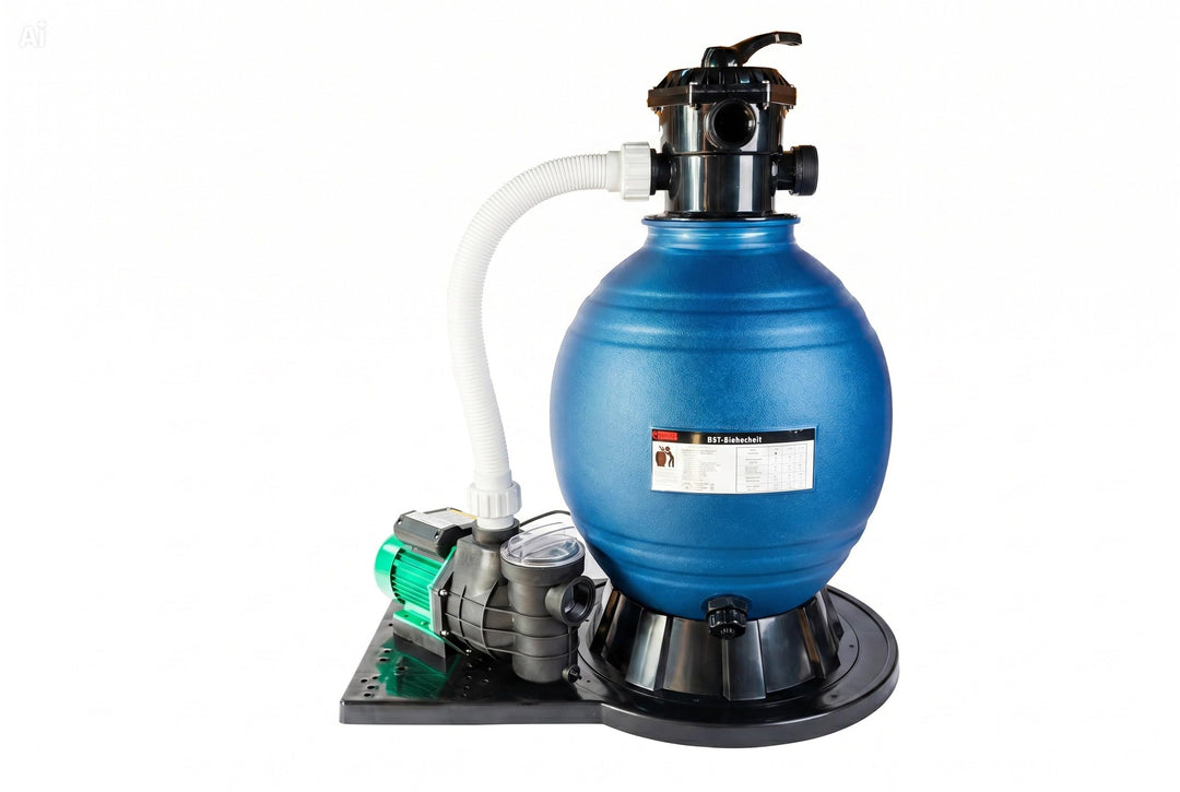 HST Profi Leis Sandfilteranlage 13,2m3 13200 Liter/Std, 750W Erweiterbare Filterpumpe mit geringer E