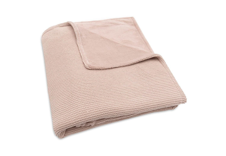Jollein 517-511-67068 Babydecke Strickdecke mit Fleece Basic Knit rosa (75x100 cm)