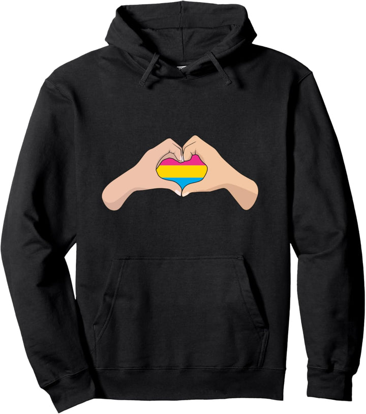LGBTQ Pansexual Pride Flag — Hand Herz Zeichen Pansexual Pullover Hoodie