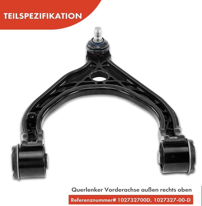 Frankberg Querlenker Radaufhängung Lenker Vorderachse Aussen Rechts Oben Kompatibel mit Model X 5YJX