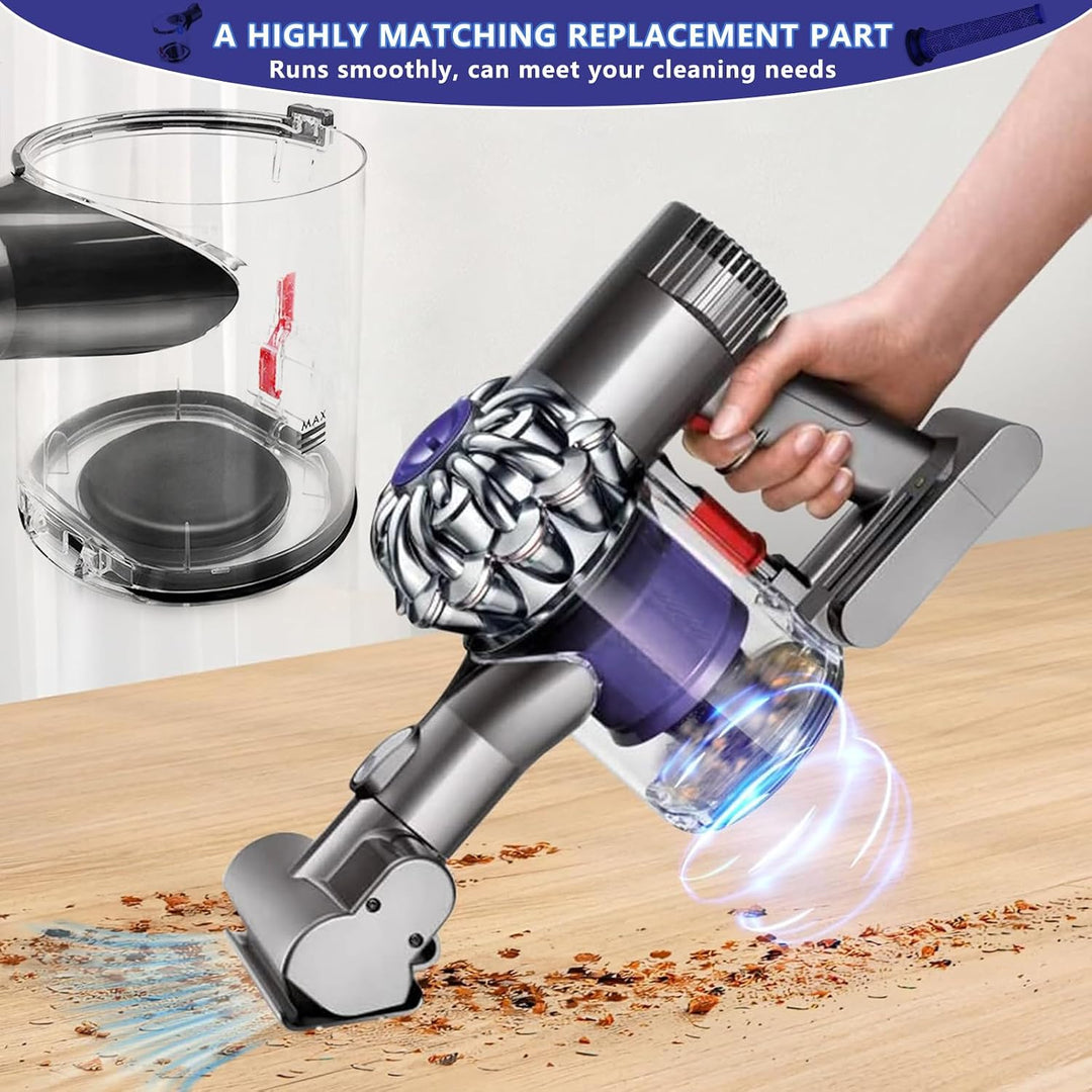 Staubbehälter für Dyson V6 Behälter Ersatzteile DC58 DC59 DC62 DC74 Staubeimer Mülleimer Zubehör Sta