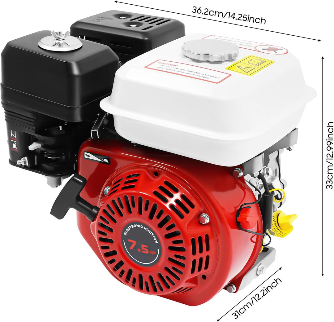 BJTDLLX 7.5 PS 210cc Benzinmotor Kartmotor Standmotor Antriebsmotor 4 Takt 3600 U/min Ersatzmotor 20