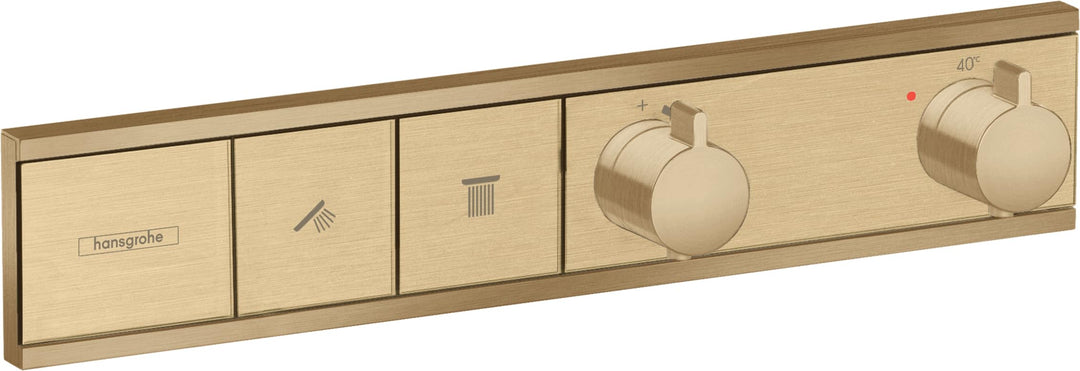 hansgrohe Unterputz Thermostat RainSelect, für 2 Funktionen, Brushed Bronze Brushed Bronze 2 Funktio