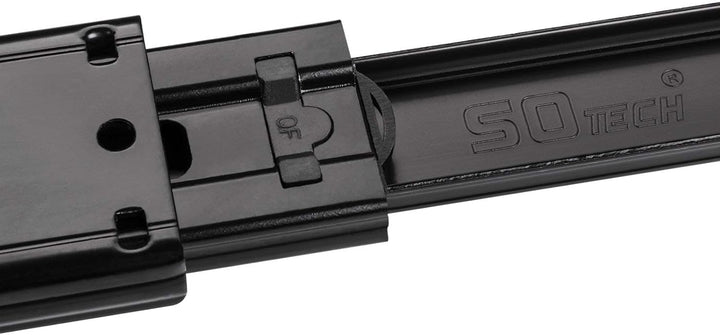 SOTECH 2 Paar (4 Stück) Vollauszüge KV3-45-H45-L550-NF schwarz 550 mm (eingeschoben) Schubladenauszü