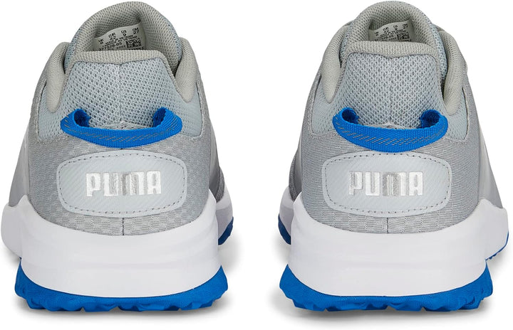 PUMA Herren Fusion Grip Extra Wide Golfschuh 47 EU Weit Flach Hellgrau Puma Silver Puma Team Royal,