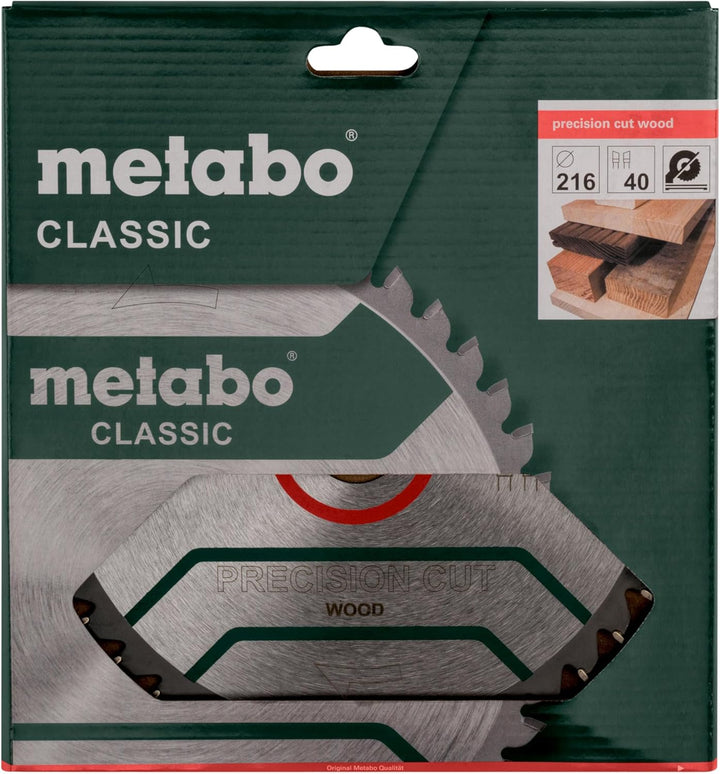 Metabo Sägeblatt Precision Cut Wood - Classic, 216 x 2,4/1,8 x 30, Z40 WZ 5° neg. – 628060000 – Säge