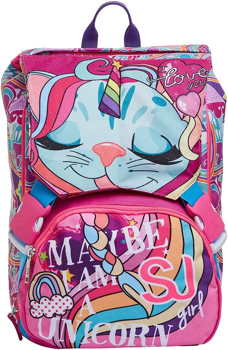 Sj Gang Ausziehbarer Rucksack Puppies Di, Rosa, Grund- und Mittelschule