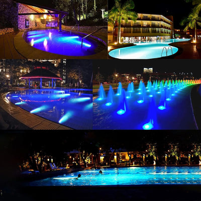 CXhome LED Poolbeleuchtung Unterwasser 25W 12V RGB PAR56 Pool Beleuchtungen Poollicht Unterwasser (E