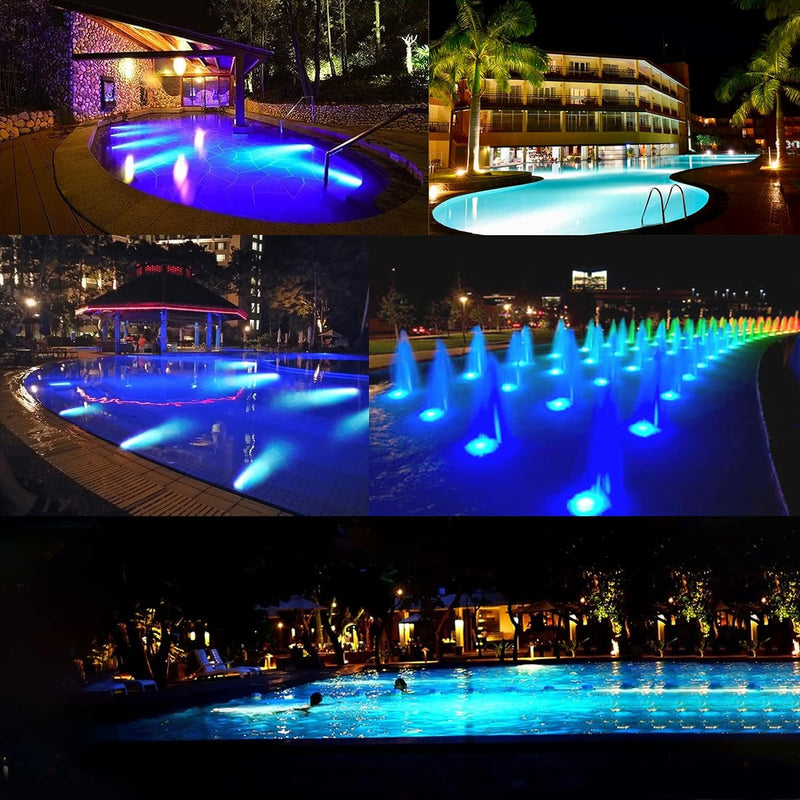 CXhome LED Poolbeleuchtung Unterwasser 25W 12V RGB PAR56 Pool Beleuchtungen Poollicht Unterwasser (E