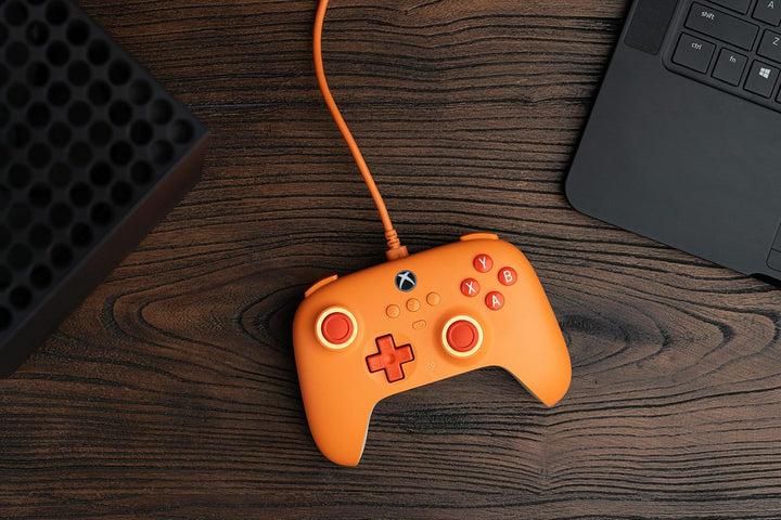 8bitdo Ultimate C Wired Controller for Xbox, RGB Lighting Fire Ring and Hall Effect Joysticks, Compa