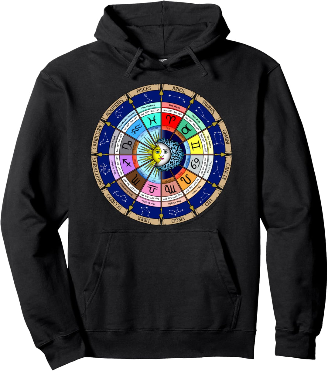 2020 Astrology Horoscope Zodiac Star Sign Spiritual Calendar Pullover Hoodie