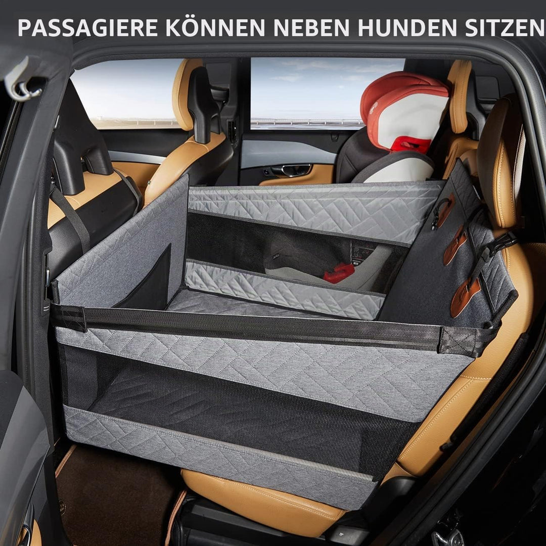 TKYZ Hundeautositz für mittelgrosse Hunde, Rücksitzverlängerung für Hunde, grosse und kleine Hundeau