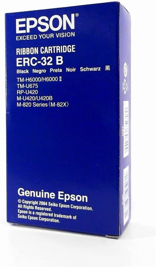 Genuine Epson 10-pack Black erc-32b cartuccia nastro per: tm-h600/H6000 II/tm-u675/rp-u420/m-u420/U4