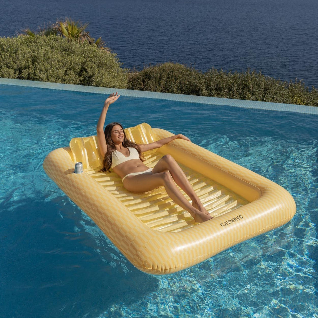 Flamingueo Luftmatratze Pool - Wassermatratze, Schwimmmatratze, Luftmatratze Strand, Wasserhängematt