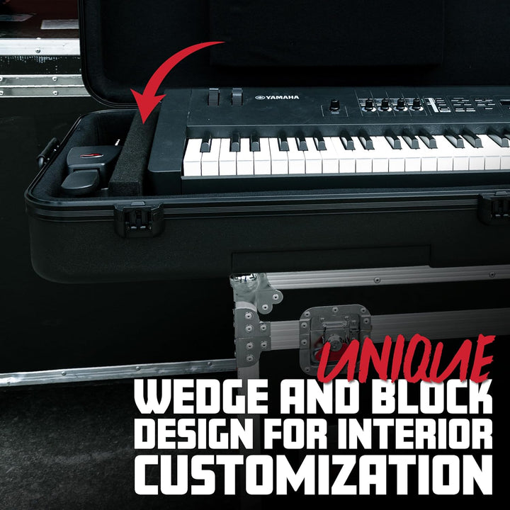 Gator Cases Molded Flight Case für 76-Tasten Keyboards mit TSA-zugelassenen Verriegelungen und verse