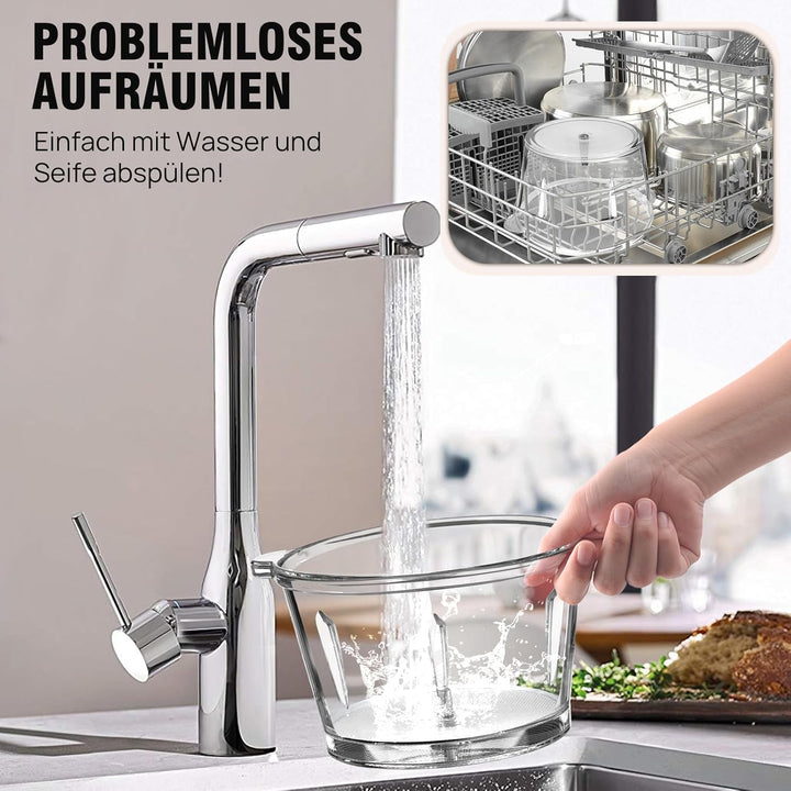 300W Multifunktions-Küchenmaschine – 2L Mini-Food-Processor für Gemüse, Knoblauch, Gewürze & Kräuter