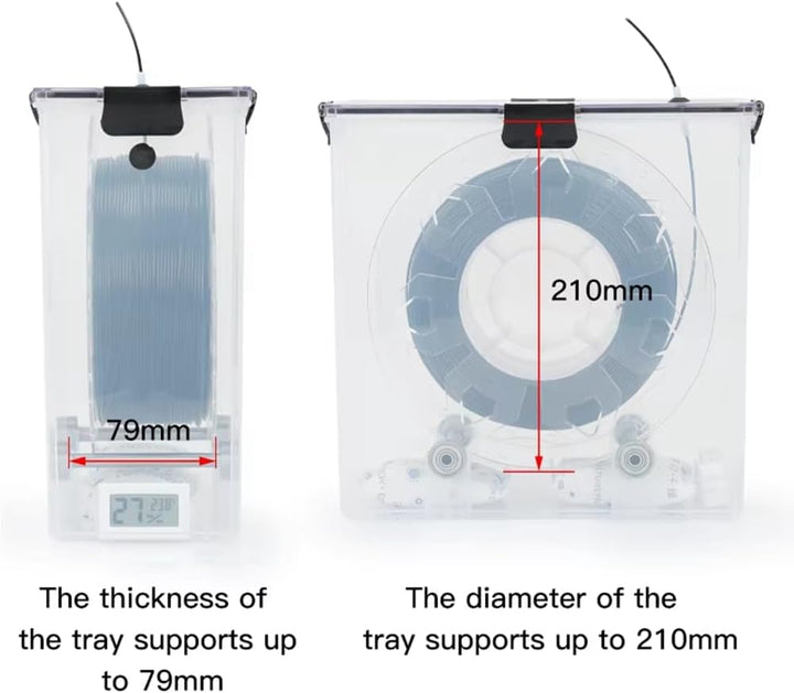 Filament Aufbewahrungsbox, 2 Pack Filament Container für 3D Druck Filament Versiegelung und Schutz,