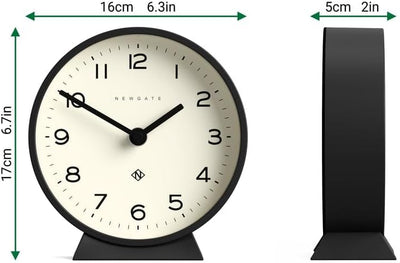 NEWGATE® M Mantel - Silent Sweep Kaminuhr - 'No Tick' - Moderne Kaminuhr - Kleine Uhr - Wohnzimmeruh