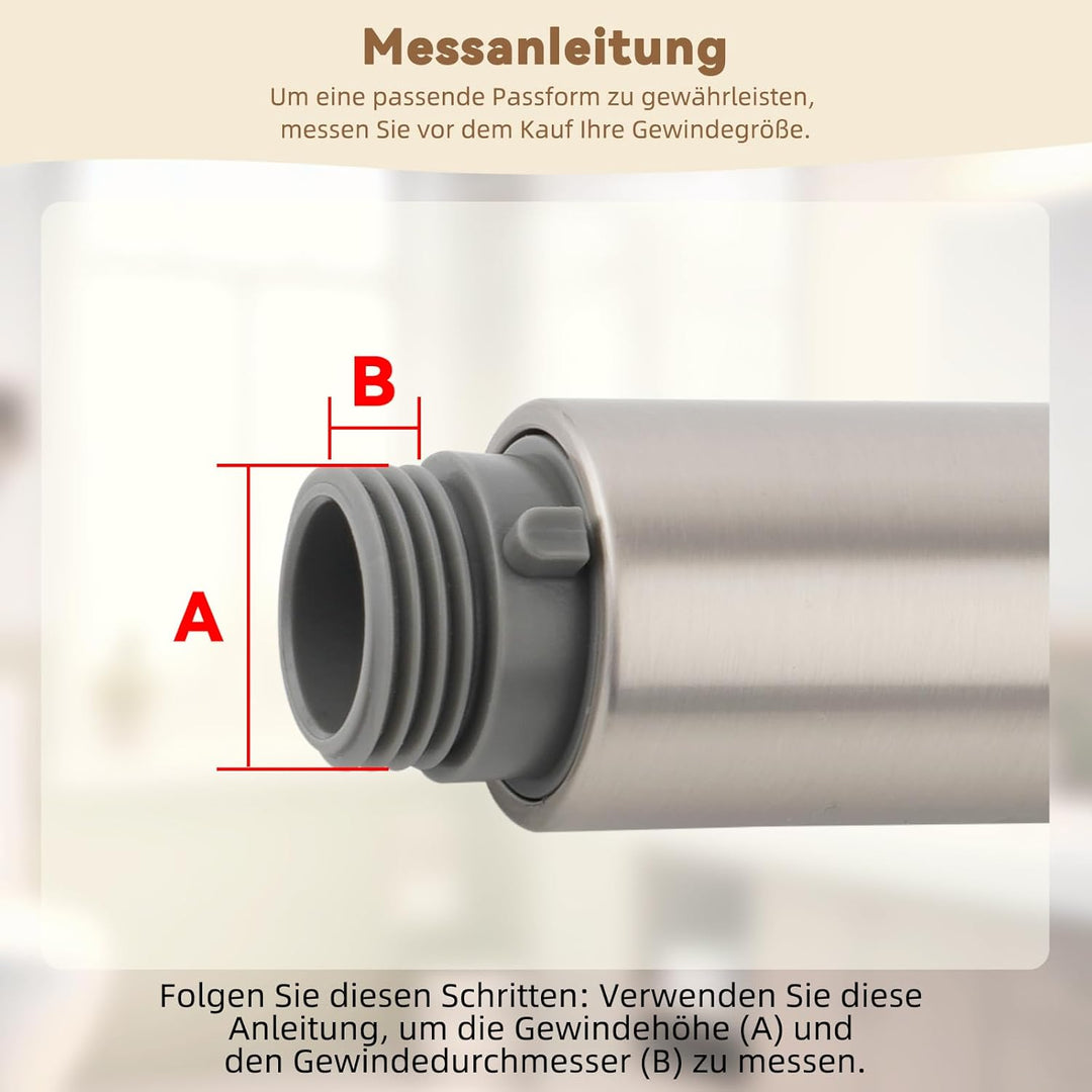 Hibbent Brausekopf Küchenarmatur, Geschirrbrause Ersatzkopf 2 Strahlarten, Badezimmer Wasserhahn Kop