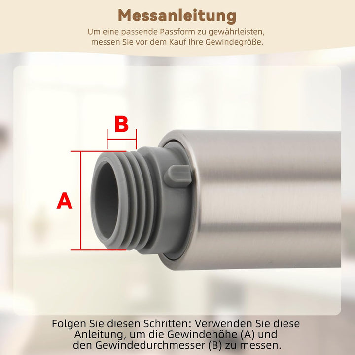Hibbent Brausekopf Küchenarmatur, Geschirrbrause Ersatzkopf 2 Strahlarten, Badezimmer Wasserhahn Kop