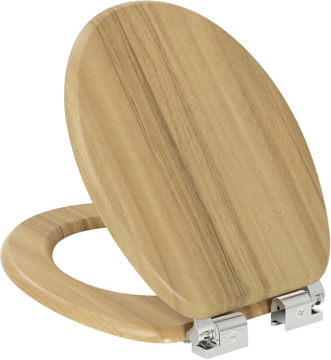 eSituro WC Sitz mit Absenkautomatik,Antibakterieller Stabile Toilettendeckel für Badinstallationen,M