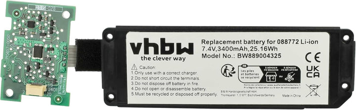 vhbw Akku kompatibel mit Bose SoundLink Mini 2 Lautsprecher Boxen Speaker - Inkl. Leiterplatte (3400
