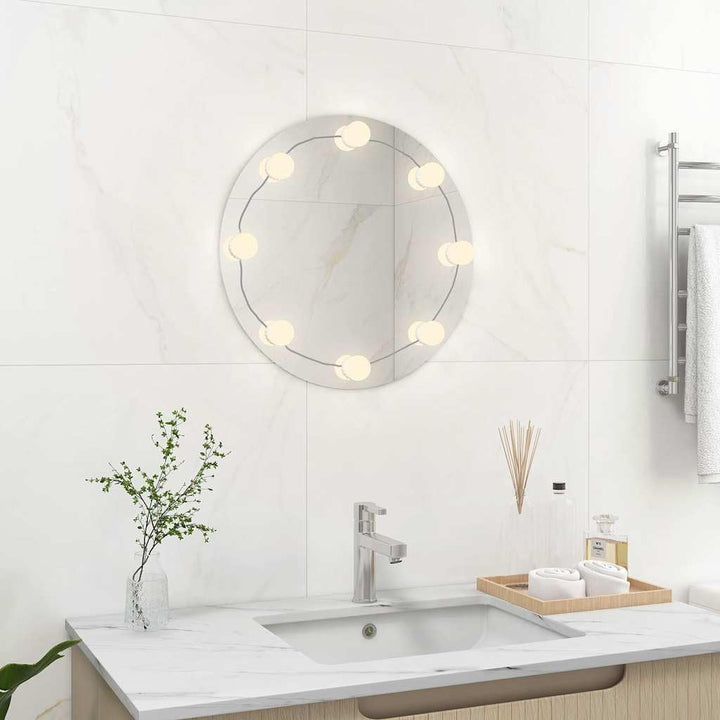 vidaXL Wandspiegel mit LED-Beleuchtung Kosmetikspiegel Spiegel Schminkspiegel Frisierspiegel Hängesp
