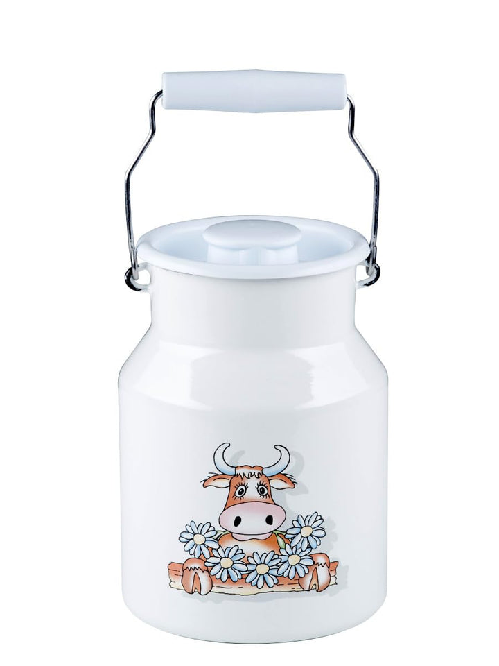 Riess, 0506-084, Milchkanne mit Deckel 1,50 L, COUNTRY - ALMLIESEL, Höhe 19,5 cm, Inhalt 1,5 Liter,