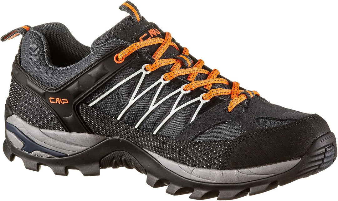 CMP Herren Rigel Low Shoe Wp Trekking-& Wanderhalbschuhe 41 EU Antracite Flash Orange Orange, 41 EU
