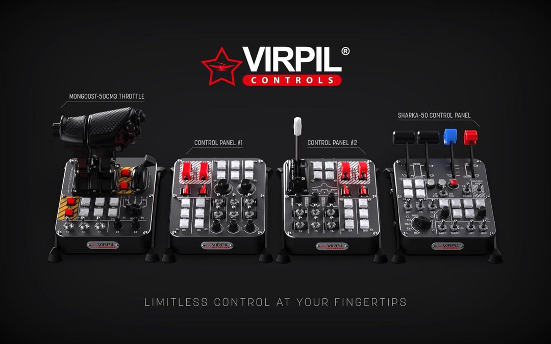 VIRPIL Controls - Universal Control Panel #1 (Flugsimulation, RGB-Beleuchtung, PC-Gaming, Flugsim-Ta