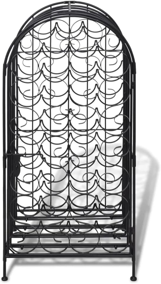 vidaXL Weinregal 35 Flaschen Metall Flaschenregal Flaschenständer Weinschrank 44 x 38 x 100 cm, 44 x
