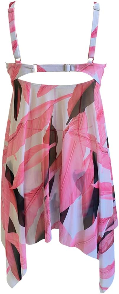 CIZEUR Tankini Damen Bauchweg Zweiteiler Push up Verstellbare Schultergurte Schwimmkleid mit Slip Me