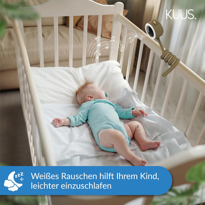 KUUS. Babyphone mit Kamera und APP 2K/3MP, White Noise Einschlafhilfe mit 6 Beruhigungsklängen, Baby