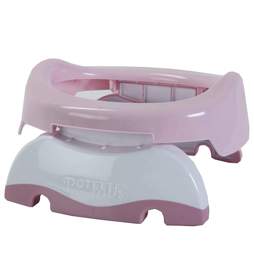 Potette Plus Reise-Töpfchen- und Toilettenreduzierer, Rosa, inklusive 3 Nachfüllungen