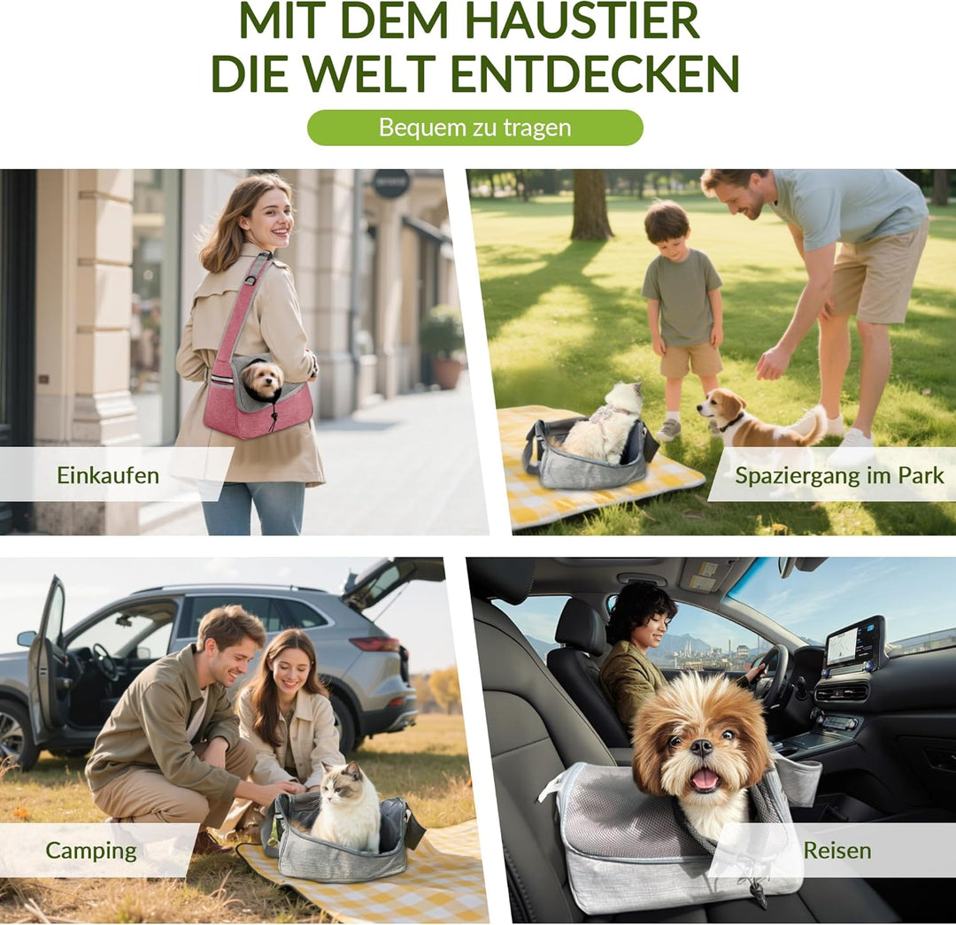 ALLSOPETS Hundetasche Tragetuch Hund Schultertasche Katzentragetasche Haustiere Tasche für Katzen un