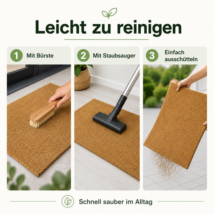 Entrando Fussmatte aus Kokos - optimale Türmatte für den Aussenbereich - rutschfest, wetterfest, für