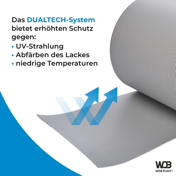WDB - Sichtschutzstreifen für Doppelstabmatten Sichtschutz Zaun - Set 4X 26 m x 19 cm - Hart PP Wind