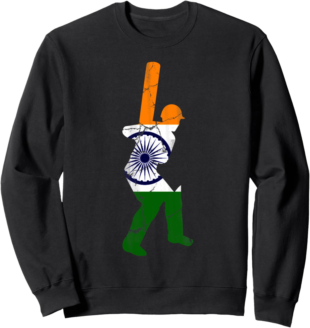 Indischer Cricket-Schlagmann, der Indien-internationales Sweatshirt