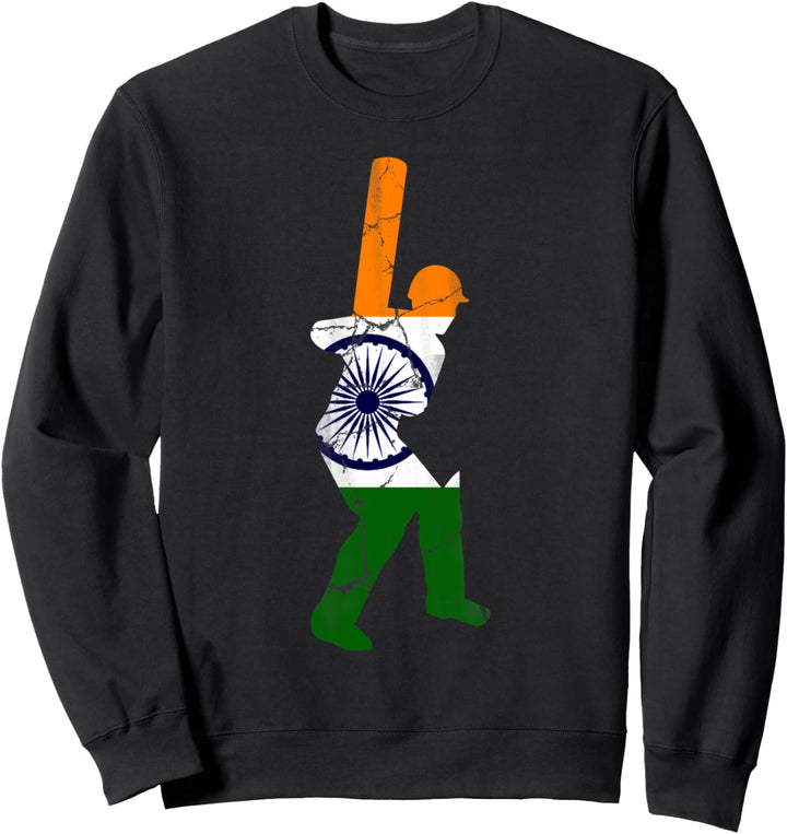 Indischer Cricket-Schlagmann, der Indien-internationales Sweatshirt