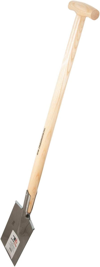 SHW-FIRE Gärtnerspaten Eschenstiel 93cm, Damenspaten, leicht und stabil - T-Griff Abgerundet, Abgeru
