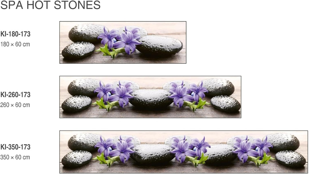 DIMEX Küchenrückwand Folie selbstklebend Spa Hot Stones | Klebefolie - Dekofolie - Spritzschutz für