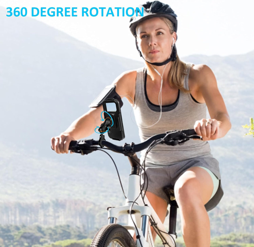 90mm RAM Doppelsteckdose Arm + 25 mm/1'' auf 17 mm Kugeladapter Type B + Lenker Halterung 2,2-2,5-3,