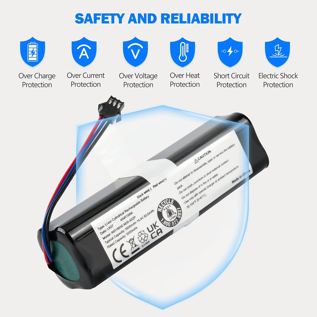 5600 mAh Li-Ionen-Akku für Airrobo T20+ T10+ T9 Honiture Q6 Q6 Pro Q6 SE Arnagar S8 S8 Pro, Zoozee Z