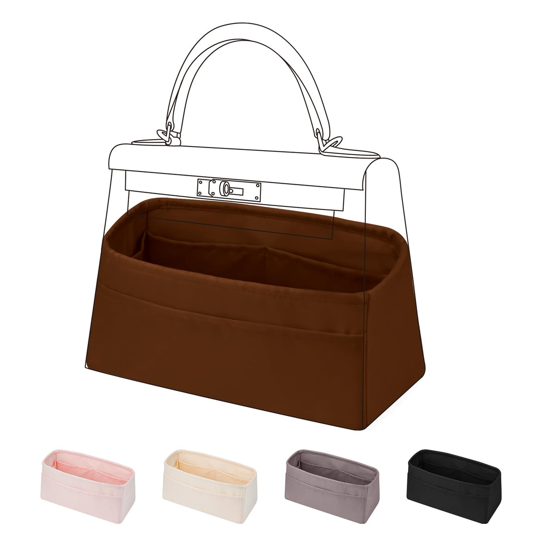 DGAZ Seide Tasche Organizer Einsatz für Kelly Pochette/Mini/25/28/32/35, Taschenorganizer Organizer