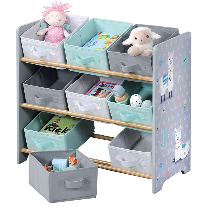 Kesper | Aufbewahrungsregal, Material: Faserplatte, Masse: 65 x 30 x 60 cm, Farbe: Weiss/Mint/Grau |