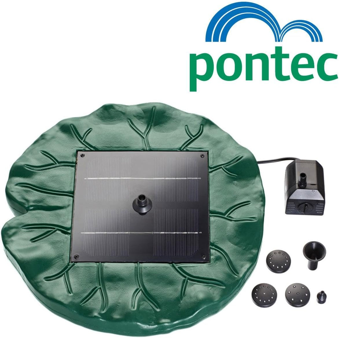 Pontec 40280 PondoSolar Lily Island - Solarwasserspielpumpe mit Akku / schwimmendes Wasserspiel / So