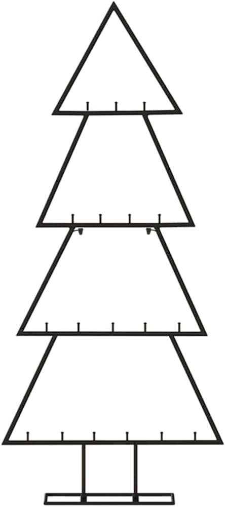 vidaXL Metall Weihnachtsbaum für Dekorationen, Christbaum mit Ständer, Platzsparend DIY Dekoration,