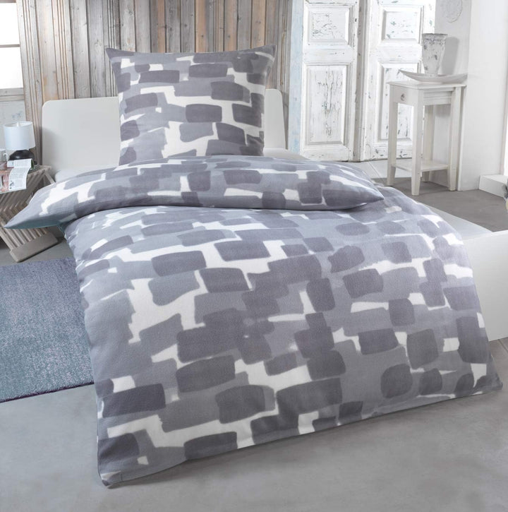 DreamHome Warme Winter Microfaser Thermo Fleece Bettwäsche 135x200 155x220 200x200 Moderne, Grösse:2