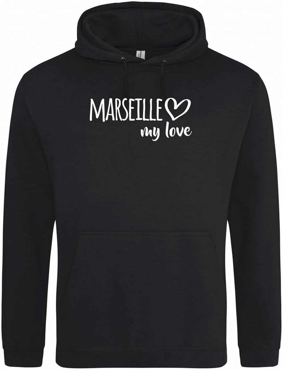 huuraa Unisex Hoodie Marseille My Love Pullover Vegan Grösse 3XL für alle Fans von Marseille Frankre